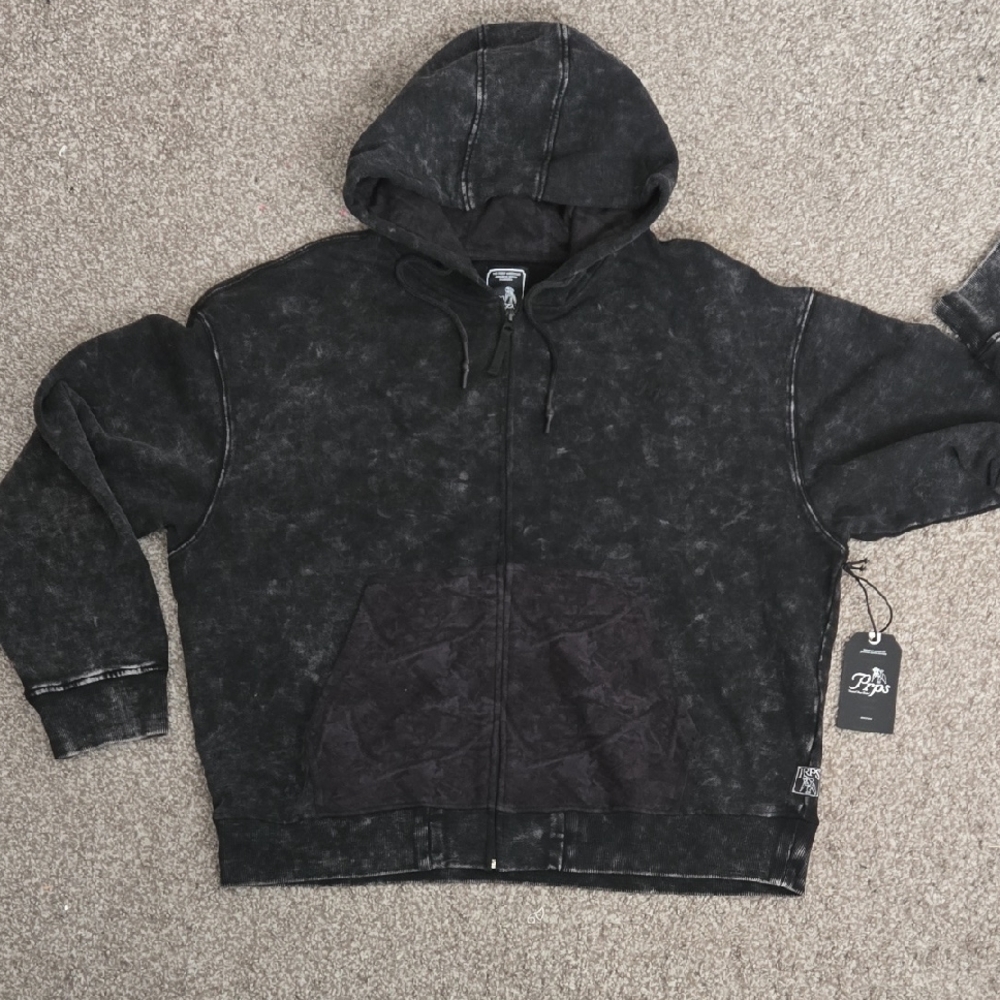 Men's Black Zip-Up Hoodie